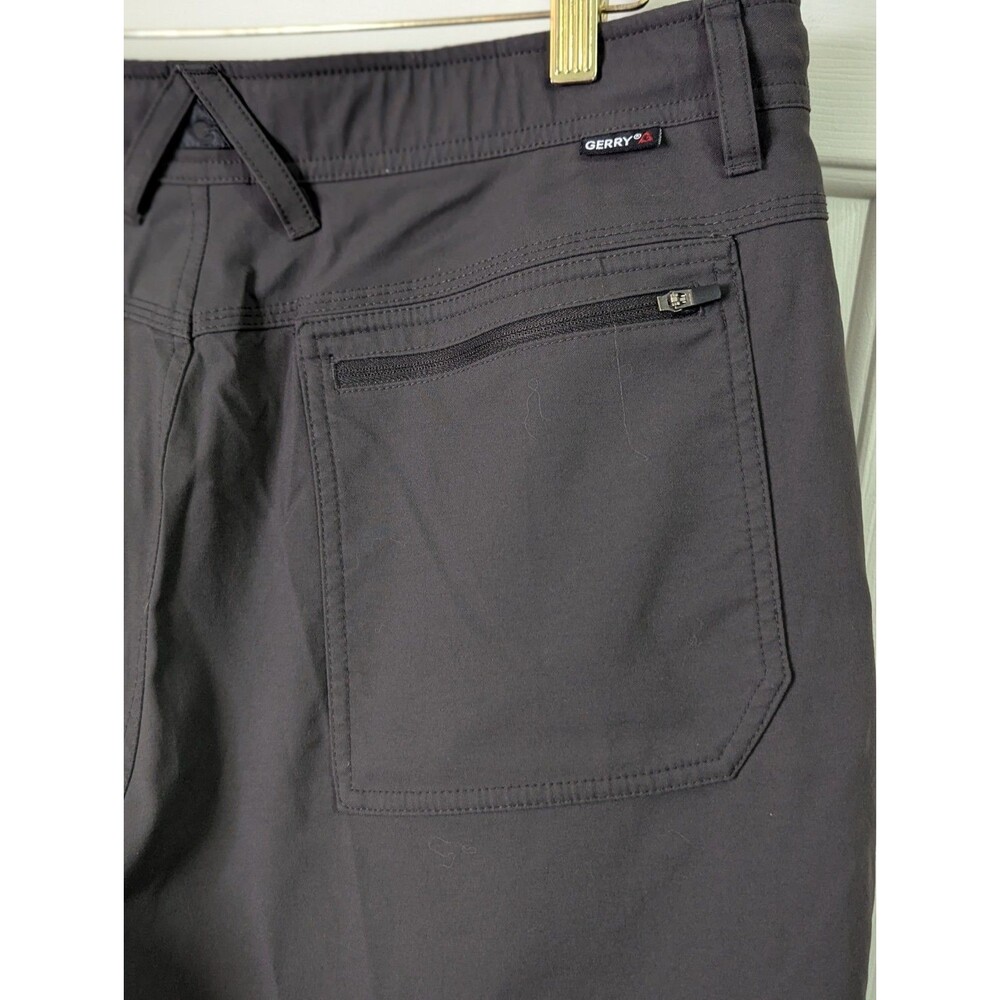 Gerry Cargo Hiking Shorts Mens 36 Dark Gray Nylon Blend Belted Pockets Quick Dry - Picture 7 of 12